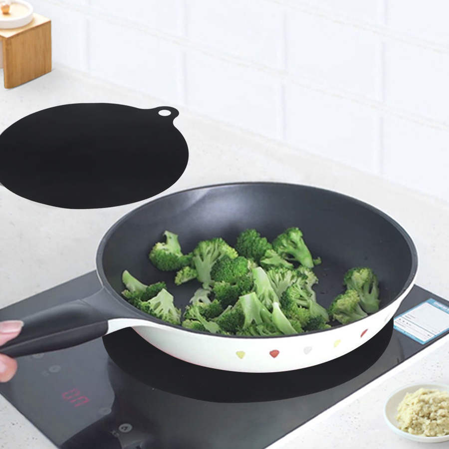 3 Maten Siliconen Inductie Fornuis Protector Mat Ronde Warmte Geïsoleerde Pad Keuken Beschermende Warmte Isolatie Zwarte Pot Mat