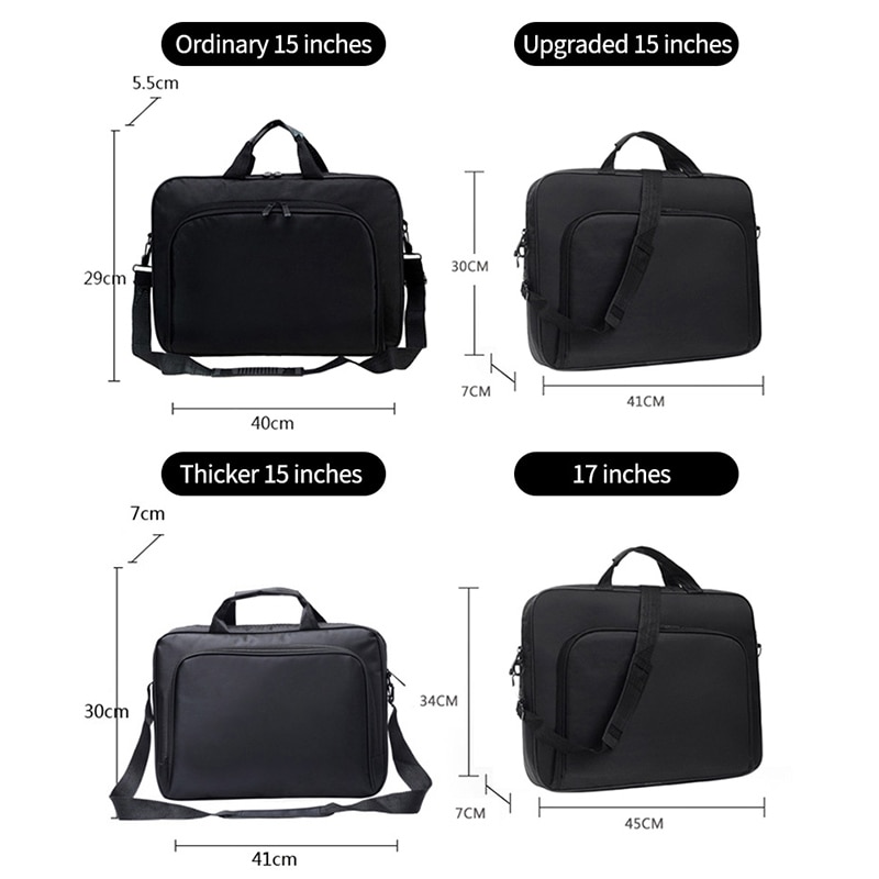 Bolsa para laptop masculina 15 17 visual, bolsa de mão para escritório empresarial, bolsa de ombro preta de nylon casual, bolsa de armazenamento de documentos xa260m