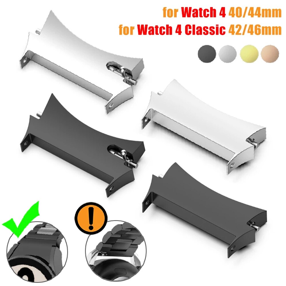 Connecteur en métal pour Samsung Galaxy Watch 4, adaptateur en acier inoxydable, classique, 40mm, 44mm, 42mm, 46mm, accessoires