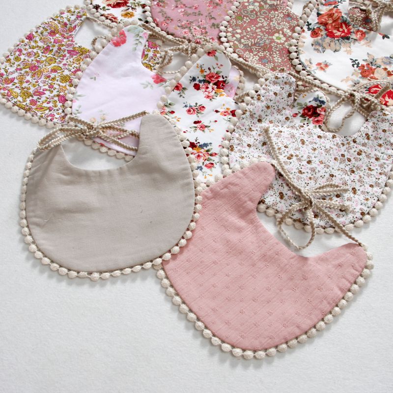 900C Baby Bib Zuigeling Burp Doeken Peuter Katoen Bib Kid Bloemen Handdoek Diner Voeden Dubbeldeks Leuke Meisje Slabbetjes