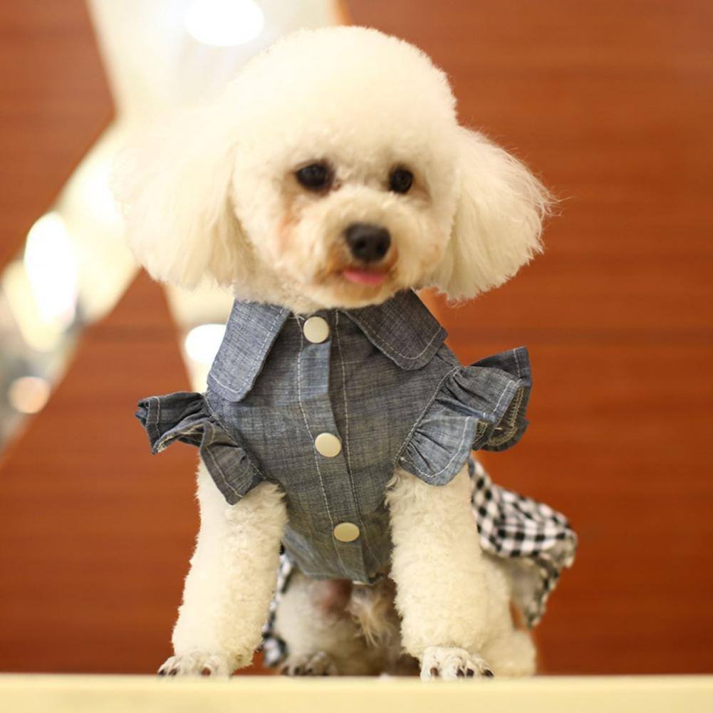 Zomer Leuke Pet Dog Rok Plaid Zachte Ademend Warme Comfortabele Hond Kledingstuk Voor Outdoor