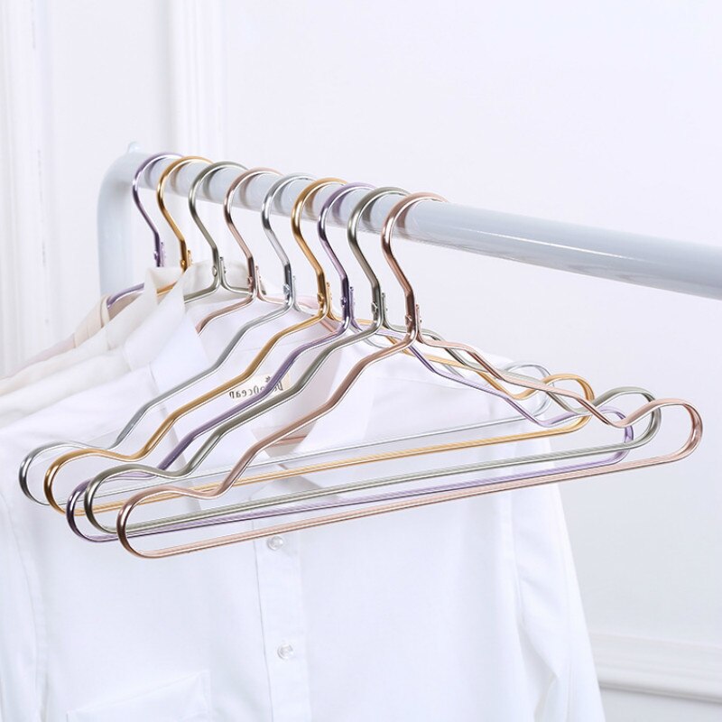 Cintres métalliques pour vêtements, 20 pièces, en alliage d'aluminium, support de séchage antidérapant, épais et coupe-vent, pour sous-vêtements, ceinture, manteau