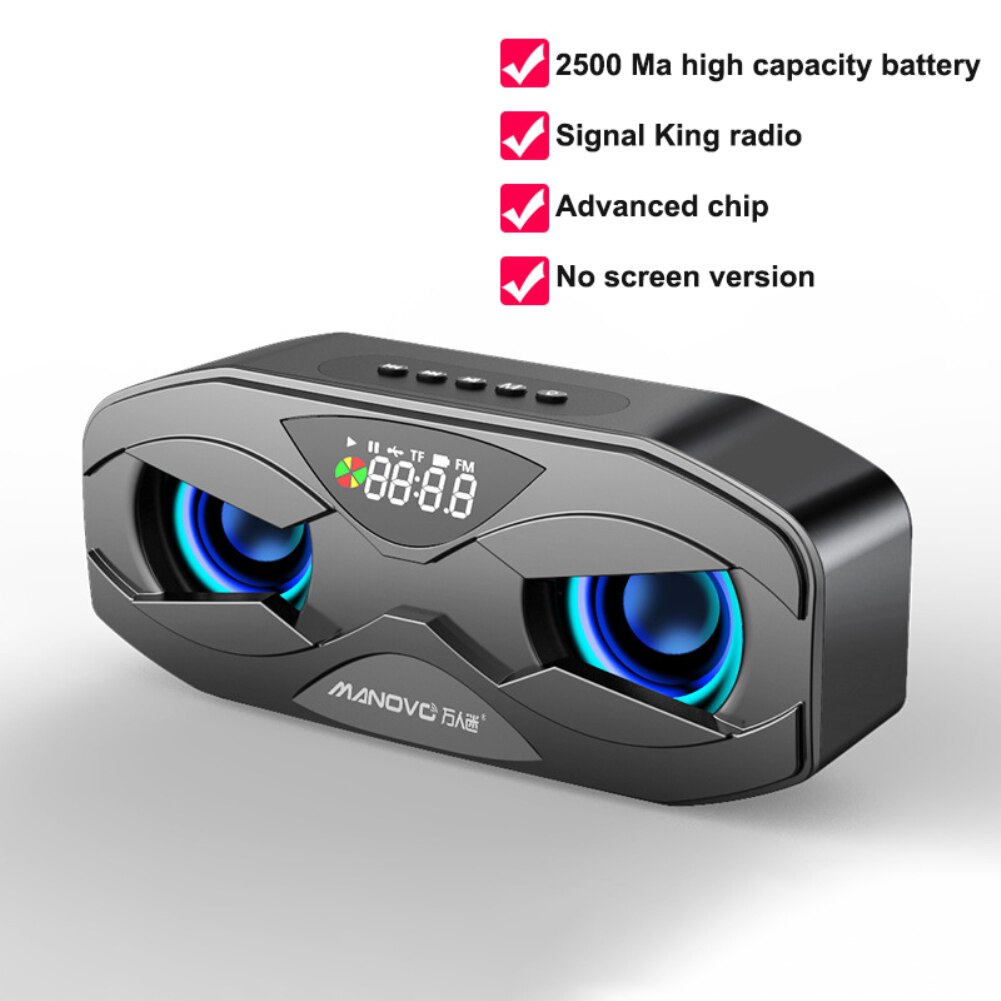 M5 Wireless Bluetooth-Compatible Speaker Subwoofer Outdoor Portable Small Radio Home Stereo HiFi Portable Audio Speaker: 03