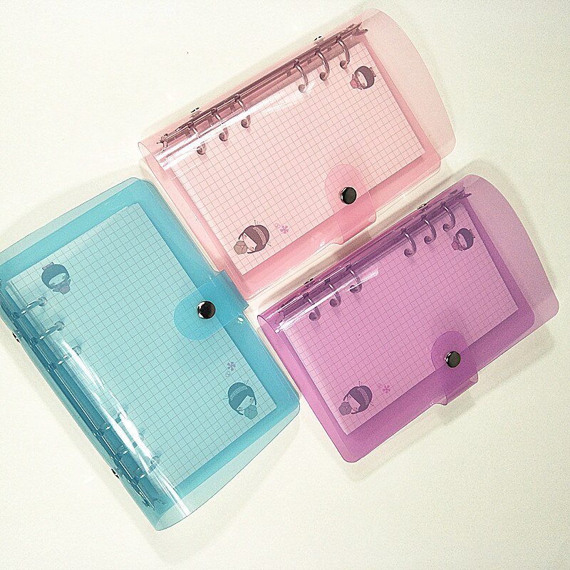 Three-Color 6-Hole Loose-Leaf Cover A5/A6/A7 Translucent Notepad