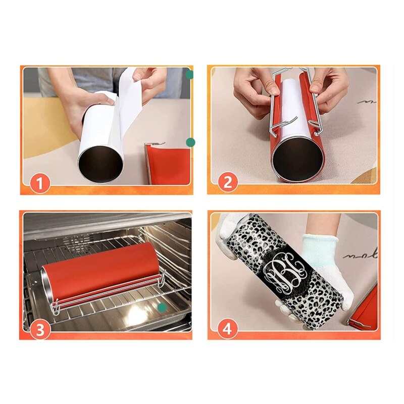 11/15/20/30 UNZEN Sublimation Silikon Becher wickeln Tasse Klemme Leuchte Wärme Presse Transfer Becher bilden Clip mit metall Schnalle für DIY
