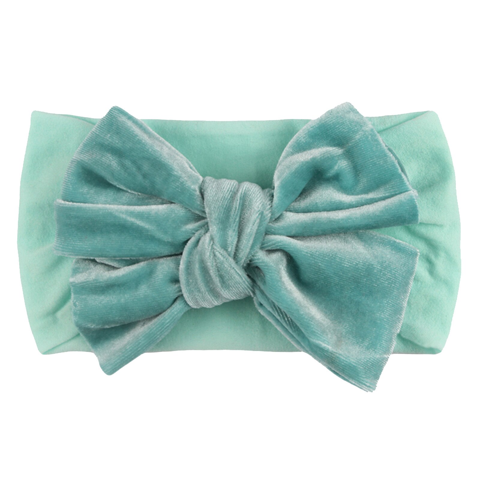 #30 nueva de bebé de terciopelo diadema turbante gran diadema bebé lazo anudado para Recién Nacido cinta para el pelo de lazo niños chico cabeza accesorios para el cabello
