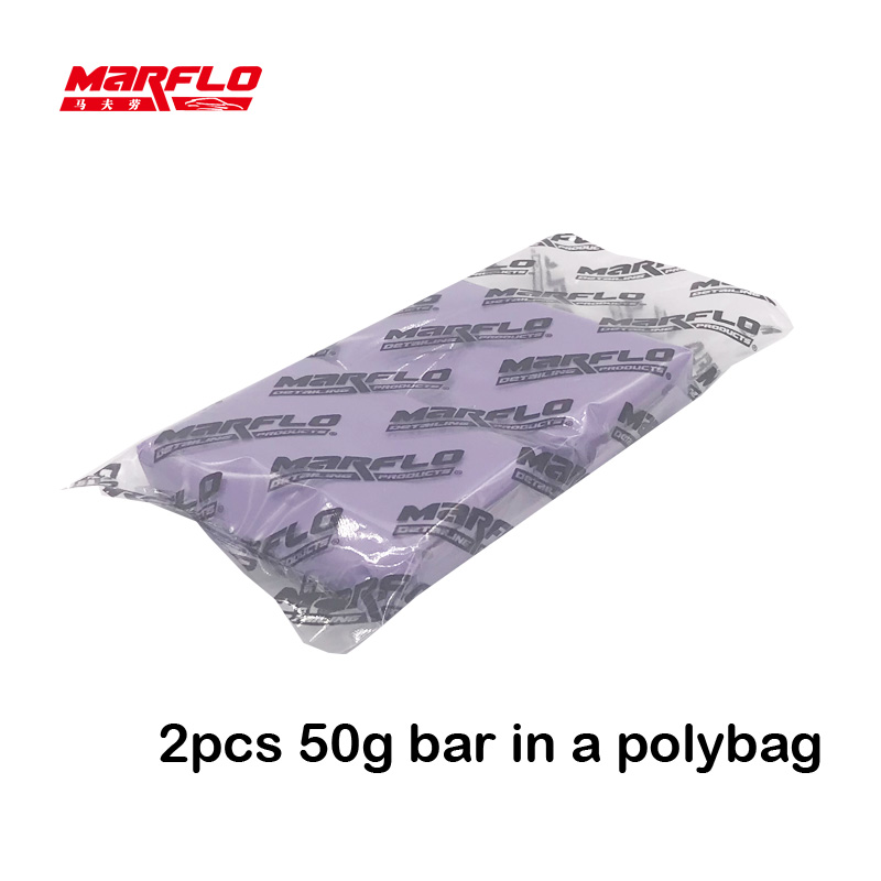 Marflo magic clay bar til bilvask 2 stk fin medium heavy grade clay bar til bilvask: 2 stk purpur