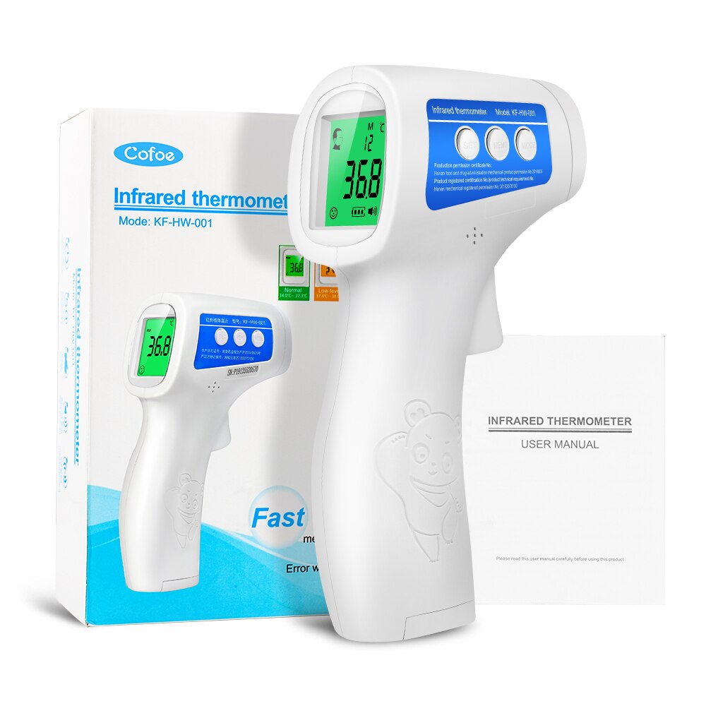 Cofoe pandetermometer & blodtryksmåler overarm automatisk blodtryksmåler berøringsfrit infrarødt kropstermometer
