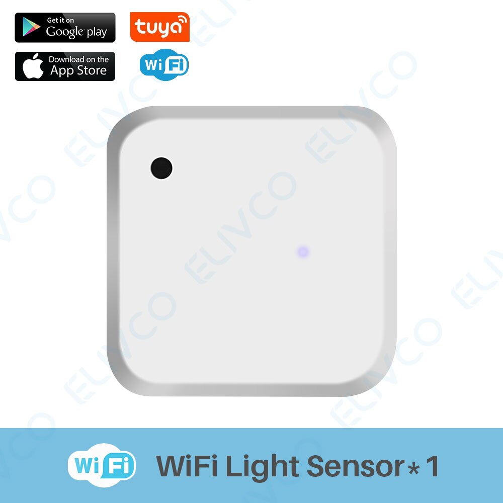 Tuya Wifi Smart Light Sensor(0-30000)LUX Outdoor Waterproof Battery Powered Smart Home Light automation Sense Linkage Control: Default Title