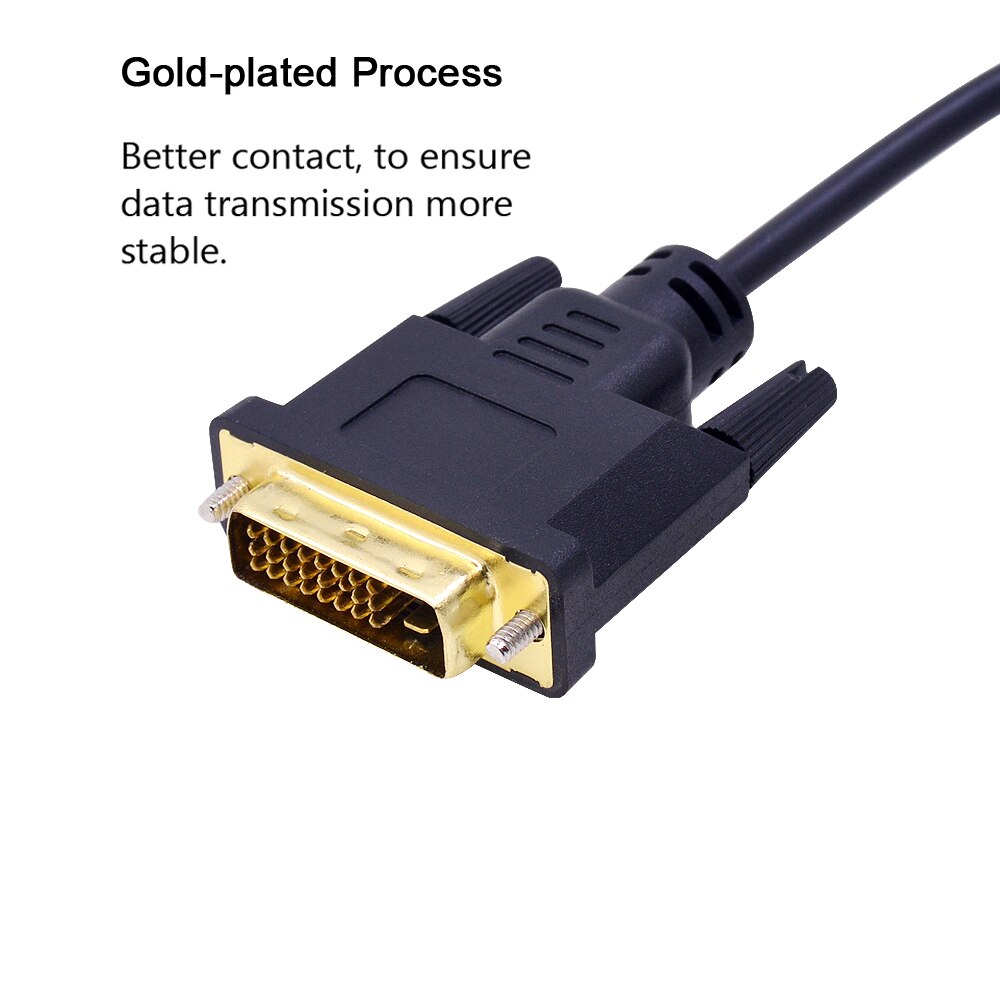 DVI Male to VGA Female Adapter Full HD 1080P DVI-D to VGA Adapter 24+1 25Pin to 15Pin Cable Converter for PC Computer Monitor