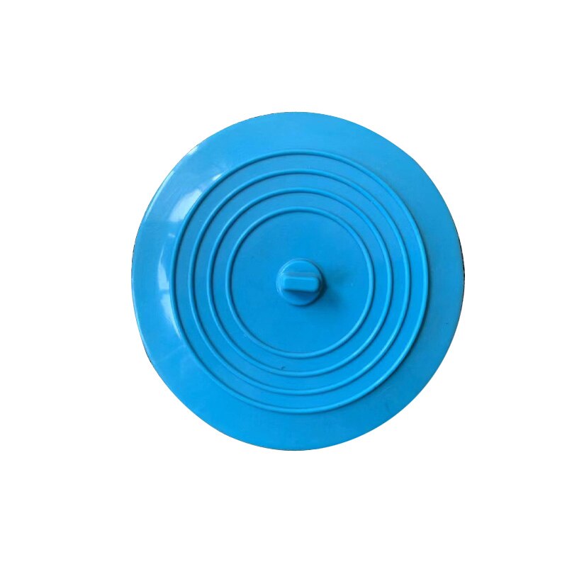 3 pack 6 tum stort silikon badkar propp badkar propp avloppsplugg sjunker hårpropp platt sugskydd för kök badrum: Blå