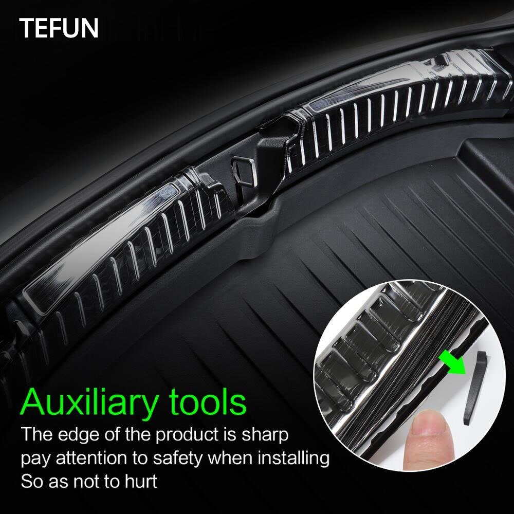 Stainless Steel Trunk Inner Guard for Tesla Model 3 Model Y 2022 Car Inner Rear Bumper Guard Plate Cover Trim Accessories