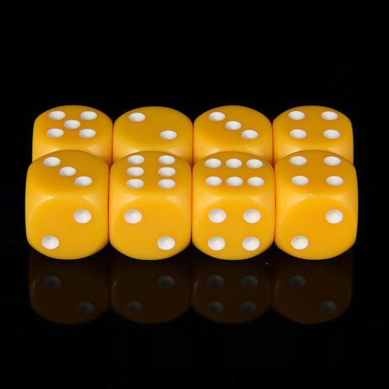 Large Size Yellow Circular Bead Points Dice Game Accessories Educational Supplies Accessories 3cm