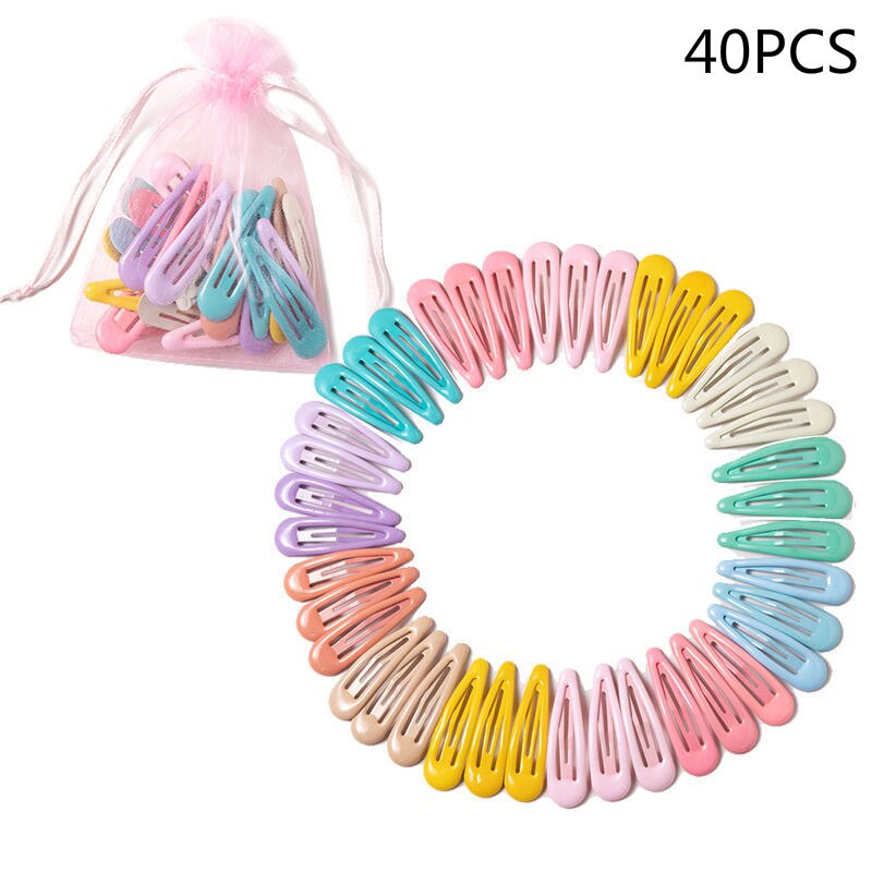 10/20/30/40Pcs Mode Haar Clips Voor Kinderen Kids Leuke Kleur Hairclip Haaraccessoires Leuke mode Baby Haarspeld -Vormige: A 40 PCS