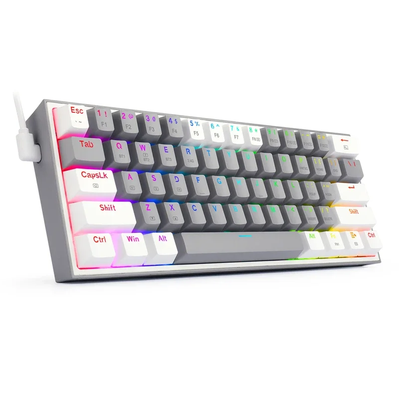 ! K616 Pro TKL Wireless RGB Mechanical Keyboard 5.0 BT/2.4 Ghz/Wired Three Modes 60% Bluetooth Keyboard Linear Red Switch: Olive