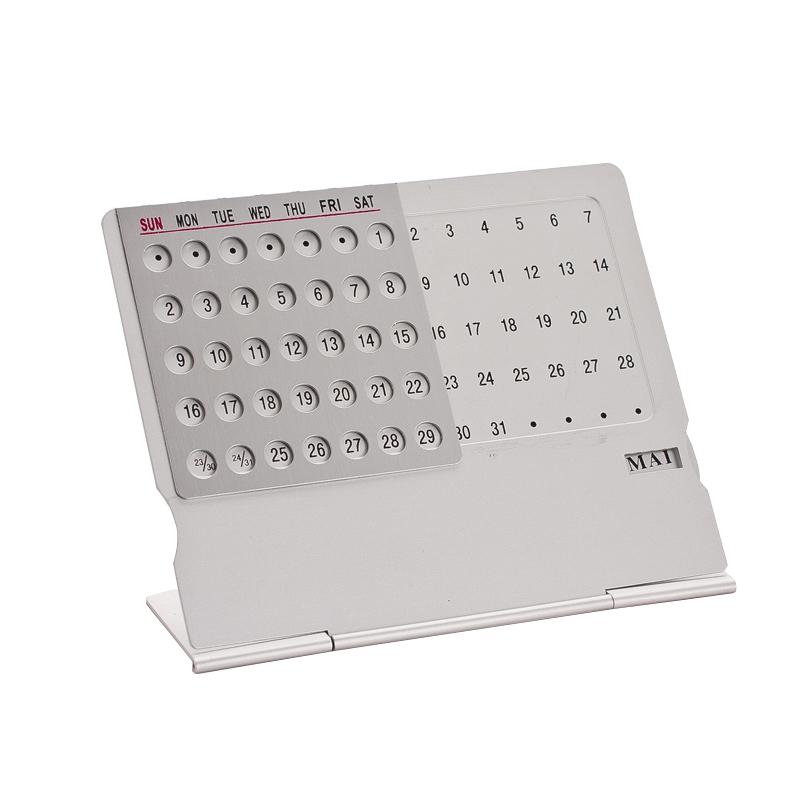 Kreatywny mini ultra cienki metal kalendarz biurkowy Super wieczny unikalne 100 lat języka angielskiego kalendarze: Default Title