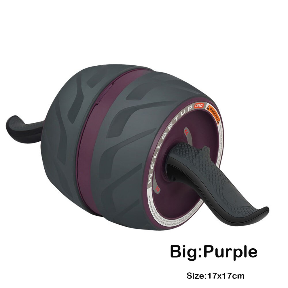 Big wheel Abdominal Wheel Ab Roller Arm Waist Leg Exercise Gym Fitness Equipment ab wheel roller: Purple 