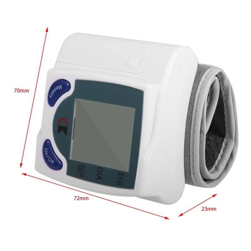 Automatische Pols Elektronische Bloeddrukmeter Engels Manchet Bloeddrukmeter Pols Monitor Bloeddruk Meting