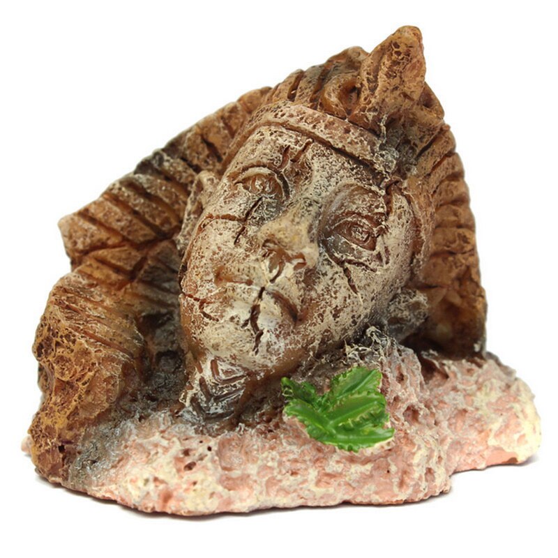 Retro Egyptian Aquarium Decoration Vintage Resin Supplies For The Aquarium Decor Pet Fish Tank Ornaments #15#