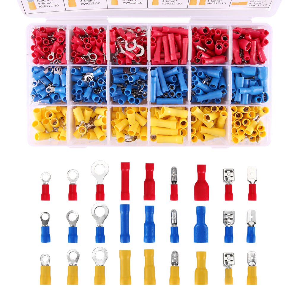 700Pcs Crimping Pliers Connector Plugs High Precision Clamp Set Crimping Pliers Cable Lugs Set Tubular Terminal Crimping Tools