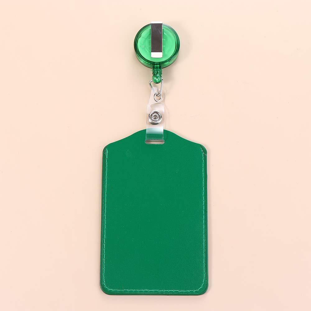 Work ID Card Retractable Pull Badge Holder Transparent Card Cover Student Card Sleeves Bus Card Holder Credit Cards Protector