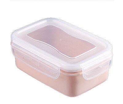 Keuken transparant voedsel verzegeld koelkast voedsel voorbereiding doos verse houden spice opslag lunch container lunchbox WF829415: B pink