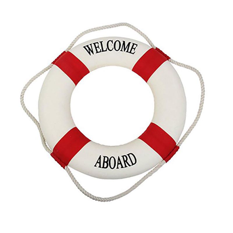 Swimline Lifeguard Ring Life Preserver SwimmingPool Safety Ring Buoy Decor Boat: red / 14cm