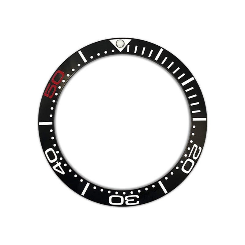 38Mm Gebogen Keramiek Bezel Insert Ring Past Skx007 Skx009 Srpd Gmt Sub Zeepaardje Horloge Case Mannen Horloge Ring Refitting Delen