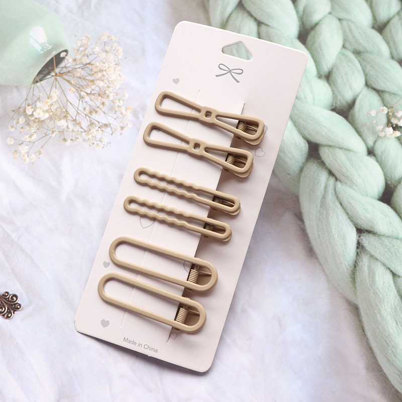 Accesorios de pinza para el cabello para mujer Pinzas Para El Cabello Pince Cheveux para niñas Pelo coreano lindo lado marrón Mujer Pins: Rosa