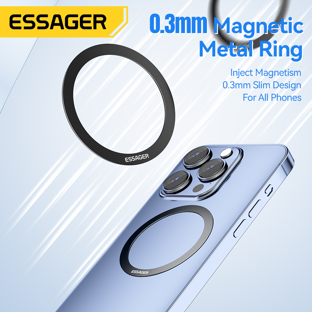 2 sztuki magnetyczny metalowy pierścień do iPhone 15 14 13 12 Pro Max Plus magnes MagSafe do Samsung Xiaomi bezprzewodowa płytka ładująca