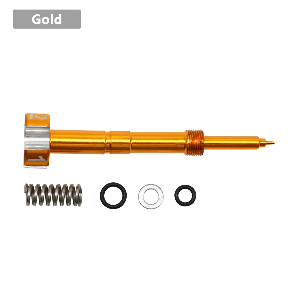 Tornillo de mezcla de combustible ZS MOTOS motocicleta fácil de ajustar ATV PWK Carb 4T moto aire FCR tornillo de carburador: Dorado