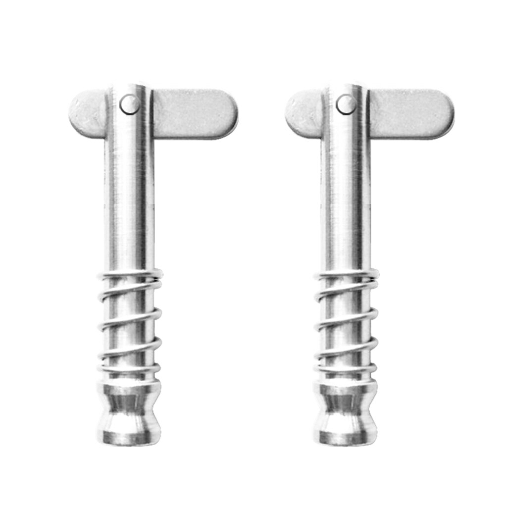 Goupille à dégagement rapide Bimini 2 pièces | Goupille supérieure de bateau 1/4 pouces 6mm avec caméra de chute et ressort