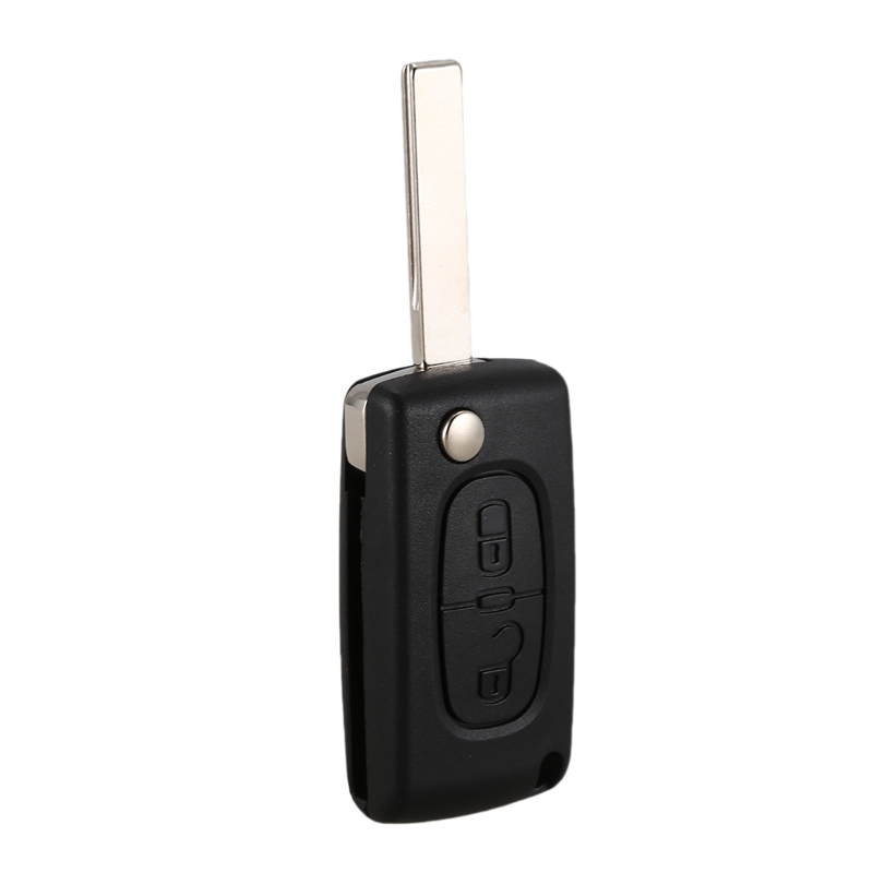 thumbnail image 2 of 2 Button Remote Key Fob Case Shell For Peugeot & Citroen – 107 206 207 306 307 407 – Black 2 of 6