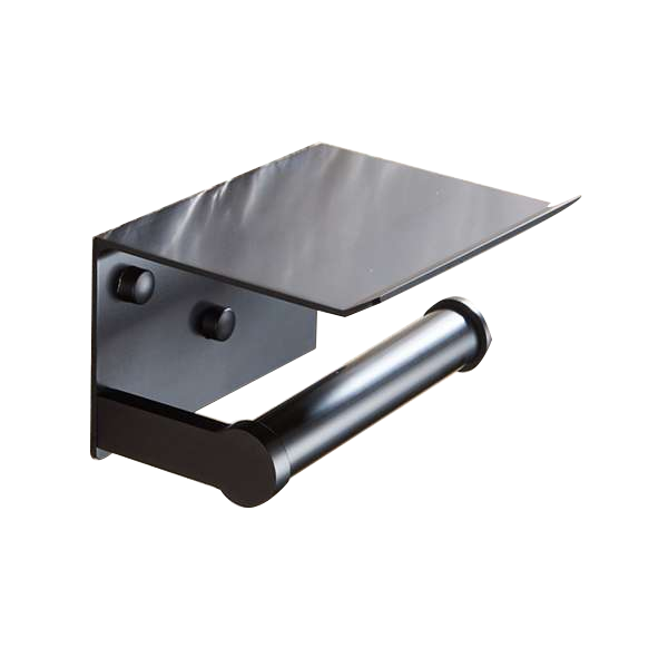 Stainless Steel toilet paper holder equipment bathroom hardware For bathroom shelf Wall Mounted Towel Holder Toilet Roll Holder: type 2 black