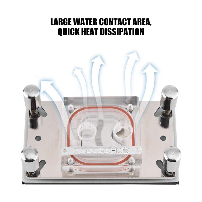 FREEZEMOD Acrylic Top CPU Water Cooling Block Sprayable RGB CPU Liquid Block with 0.3 Channel for AMD AM3+ AM4 RGB Light