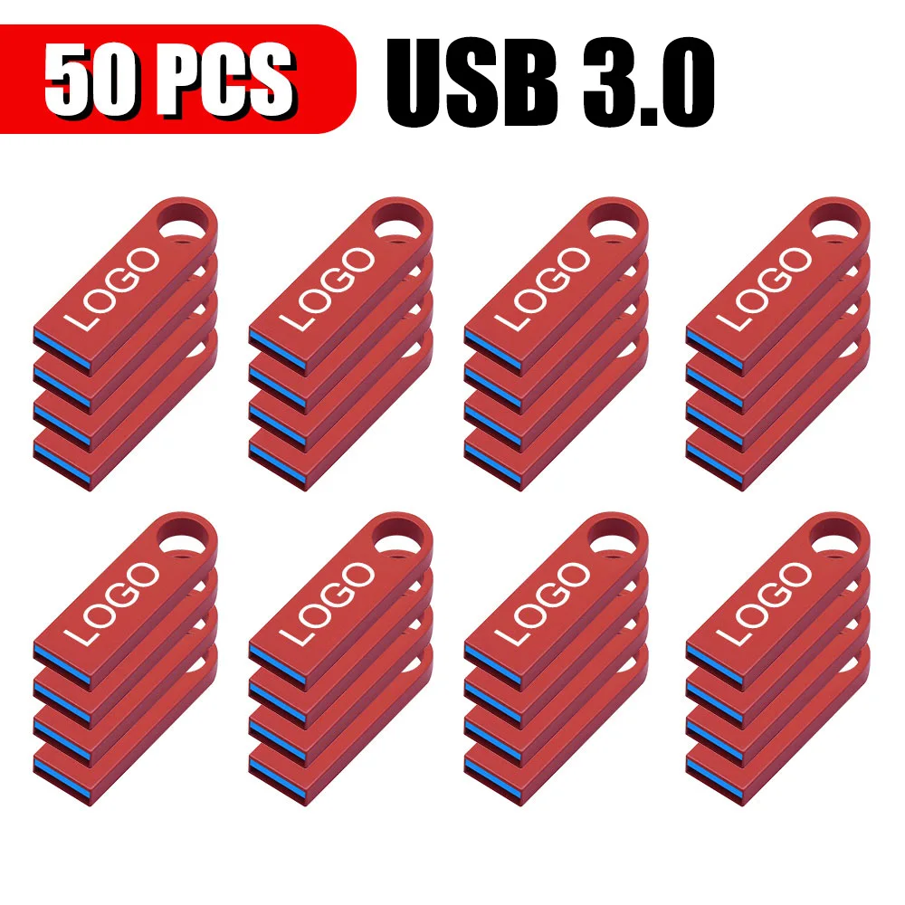 10/ 20/50 Pcs/lot Free Logo metal USB 3. 0Flash Drive 64GB 32GB memory Flash USB Stick 16GB 8GB pen drive PenDrive U Disk