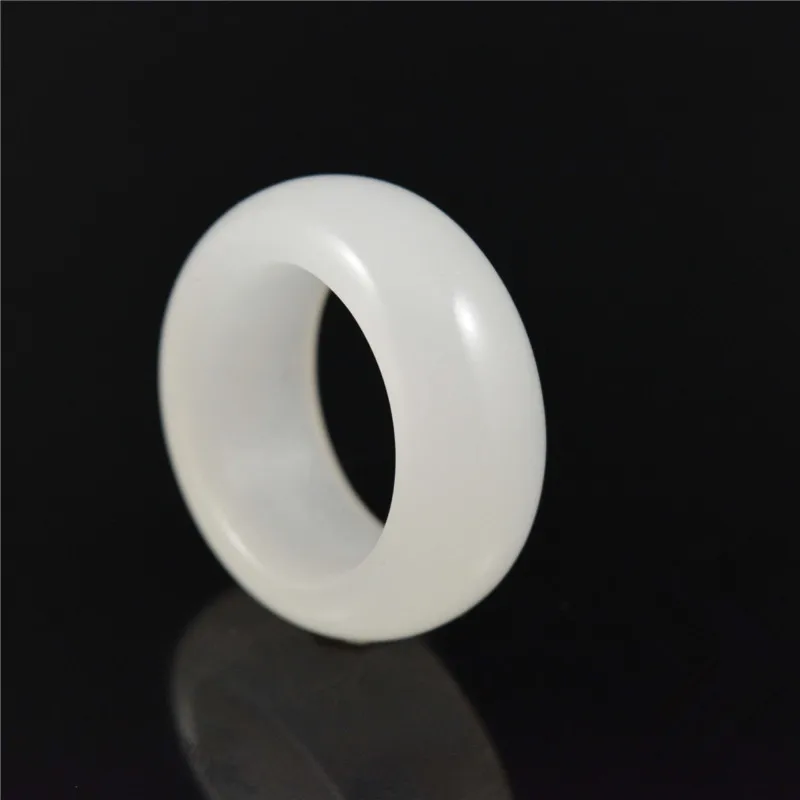 Naturlig grønn heti jade ring kinesisk jadeitt amulett sjarm smykker håndskåret håndverk for kvinner menn ringer: Svart / 14