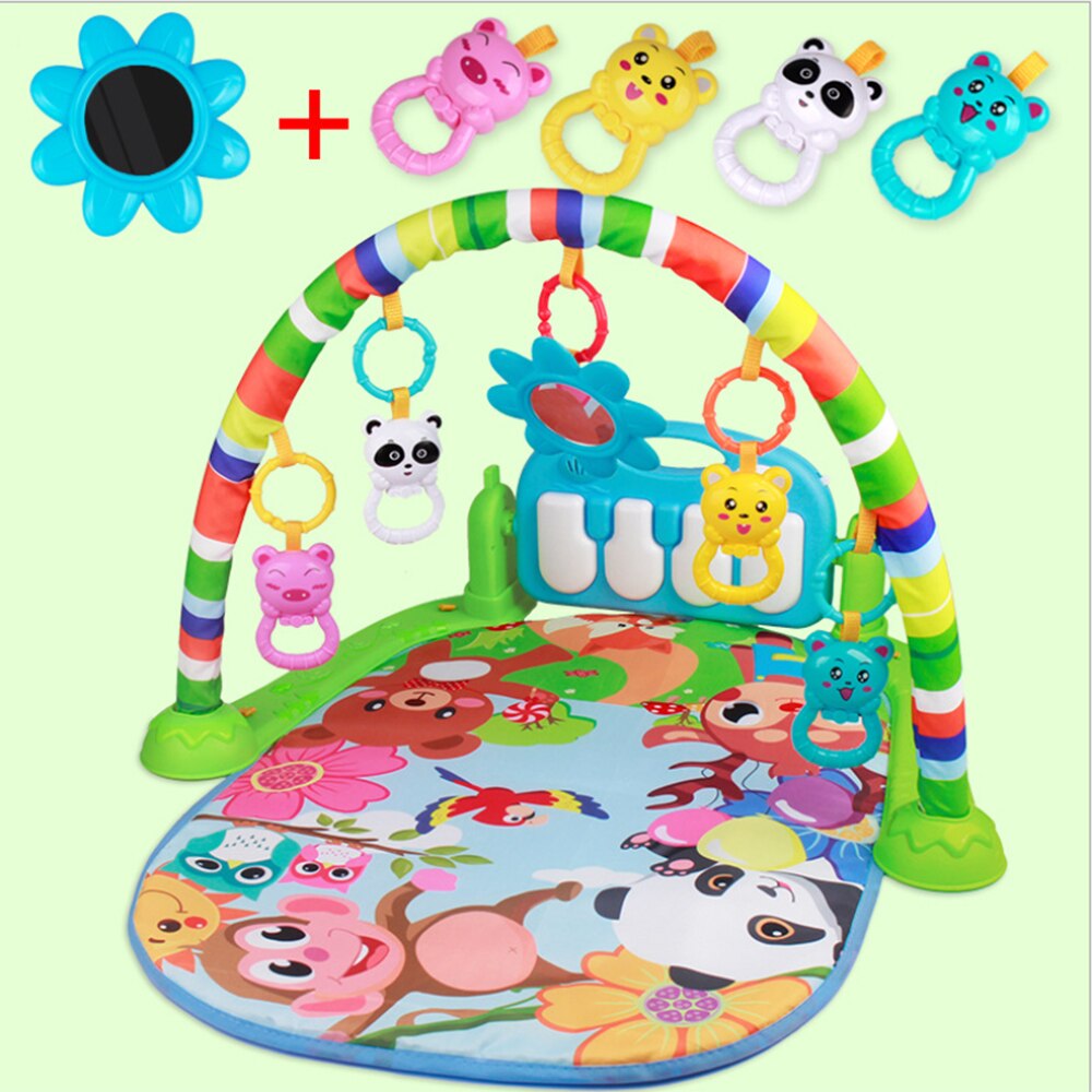 Baby Play Mat Kids Rug Educational Puzzle Carpet With Piano Keyboard Light Animal Baby Gym Crawling Activity Mat Toys