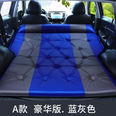 Car SUV rear trunk travel bed Car rear seat air bed sleeping artifact mattress car inflatable bed Thick wear-resistant odorless: gray blue