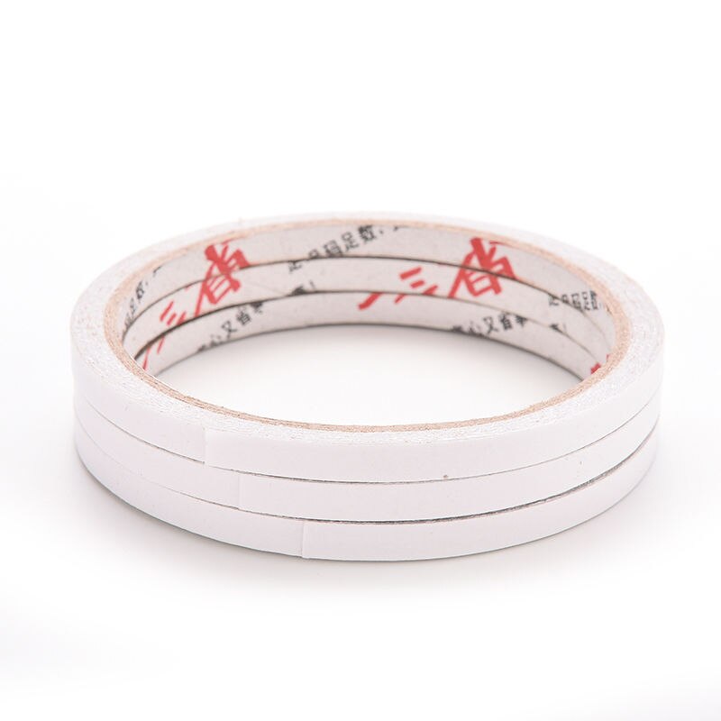 2 Rolls/set Double-Sided Tape 6mm Adhesive Tape Strong Sticker for Office School Stationery Supplies Students Good