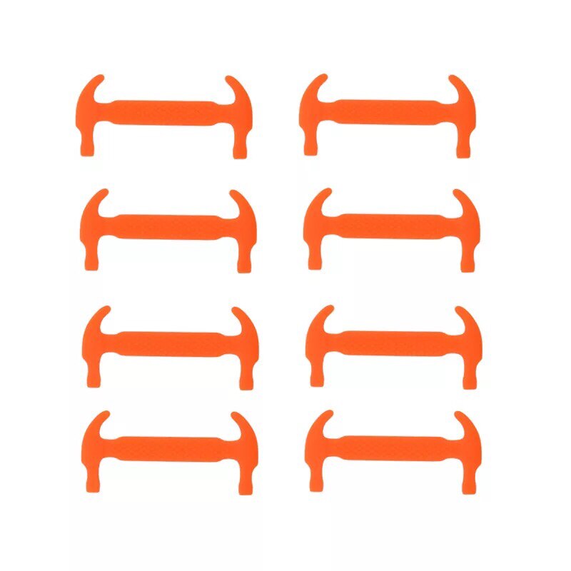 10 teile/los Kinder Silikon Schnürsenkel Keine Krawatte Elastische Schnürsenkel kinder Gummi Schnürsenkel: Orange