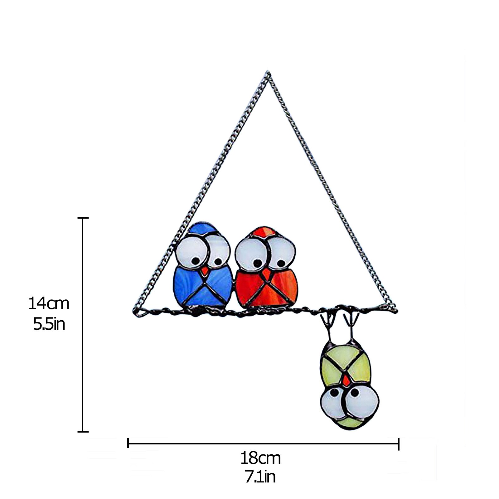 Bird Species Stained Pendant Window Hanging Suncatcher Acrylic Birds Hanging Decoration Crafts Stained Glass Window Panels