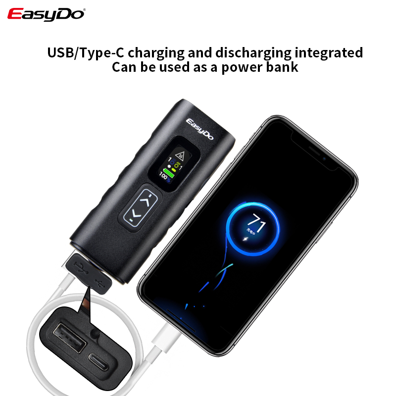 Easydo Fiets Voorlicht 2000 Lumen Fiets Koplamp Usb/C Snel Opladen Fietsen Led Zaklamp Voor Mtb Racefiets Accessoires