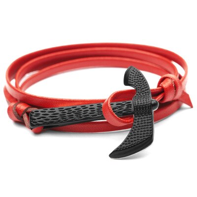 Axt Kopf Anker Manschette Armbänder Männer Überleben Seil Kette Paracord Armbinde Männlichen wickeln Metall Sport Haken: 1