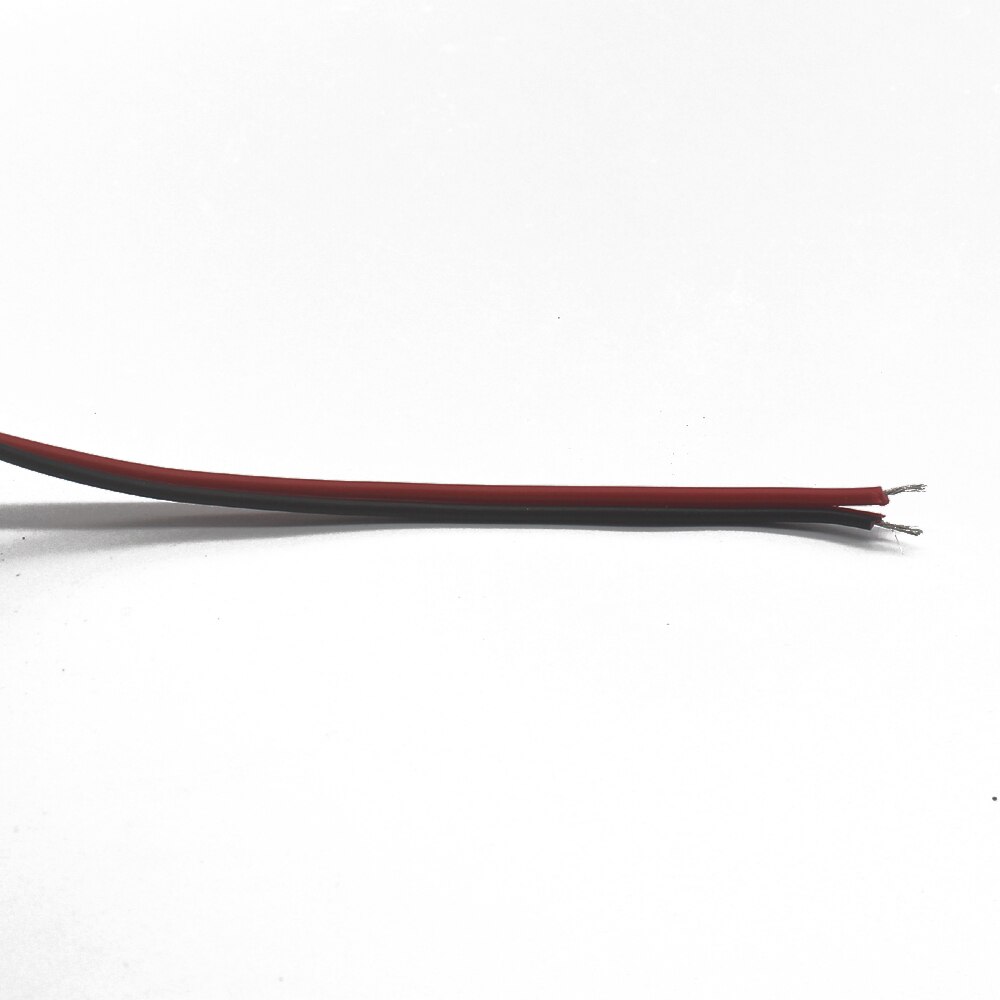 Cable negro rojo de 2 pines, cobre estañado 22AWG, cable aislado de PVC, cable electrónico, cable LED 5/10/20/50/100m