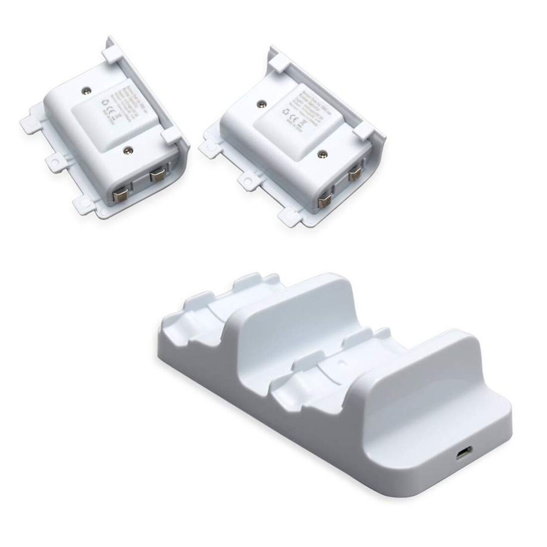 Voor Xbox One S Charger Dual Dock Laadstation Met 2 Batterij Packs En Usb Opladen Kabel Voor Xbox Een draadloze Controller