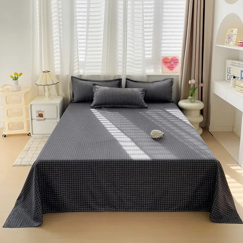 Soft Home Bed Linen Sheets Queen Size Bed Sheets Printing Top Sheets Twin/Queen/King Flat Bedsheets Bedspread: Bed 180 / Blue