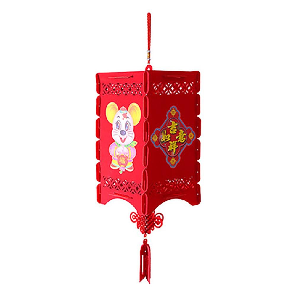 Stor rød lanterne dekoration kinesisk år dekoration forsyninger år festlig lille kinesisk knude vedhæng fest diy dekor: Lysegrøn