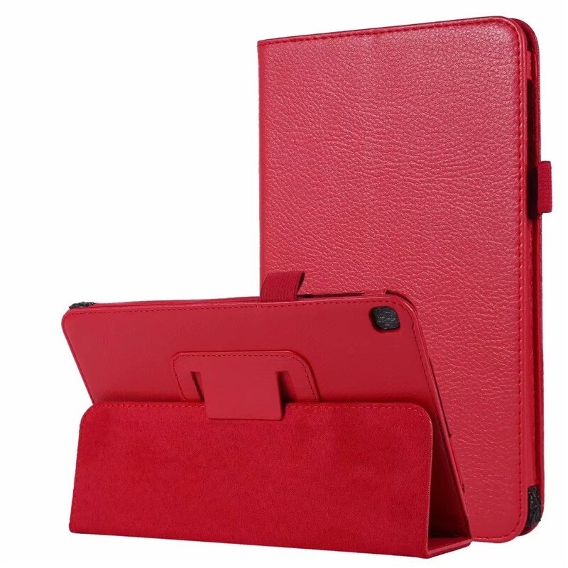 Smart Case For Samsung Galaxy Tab A 8.0" inch Tablet SM-T290 T295 T297 PU Leather Cover Case T290 Protective Case Funda: 02 Red