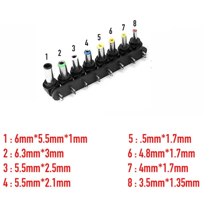 8/10/23PCS DC Power Adapter Connector Kit Male To Female 5.5x2.1mm Universal Jack Socket DC To Mirco USB Type C Plug Connector